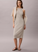 Monologo Rib Stripe Midi Dress