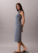 Monologo Rib Stripe Midi Dress