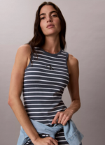 Monologo Rib Stripe Midi Dress