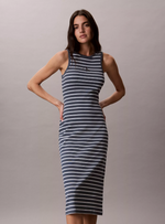 Monologo Rib Stripe Midi Dress