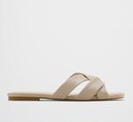 Vegan Leather Crossover Sandals
