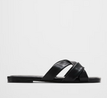 Vegan Leather Crossover Sandals