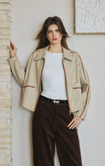 Emmette Cropped Suede Jacket