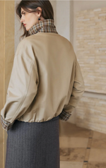 Anora Cropped Bomber Cotton Jacket