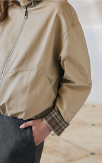 Anora Cropped Bomber Cotton Jacket