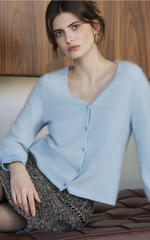 Murphy Brushed Merino Wool Cardigan