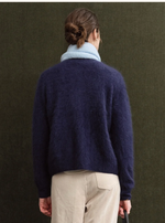 Domenica Brushed Argyle Wool-Cashmere Cardigan