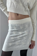 Knit Top And Mini Skirt Set