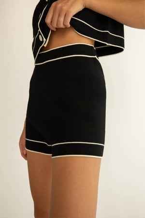 Contrast Trim Knit Short
