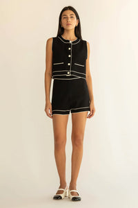 Contrast Trim Knit Short
