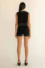 Contrast Trim Knit Short