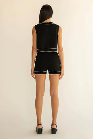 Contrast Trim Knit Short