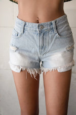 Distressed Denim Shorts