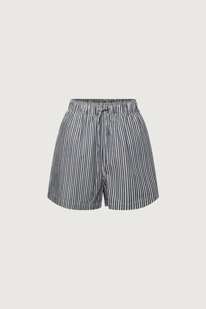 Cotton Poplin Striped Short