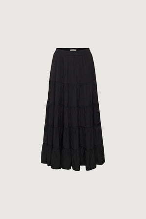 Tiered Skirt With Elastic Waistband