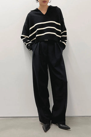 Collared Stripe Sweater
