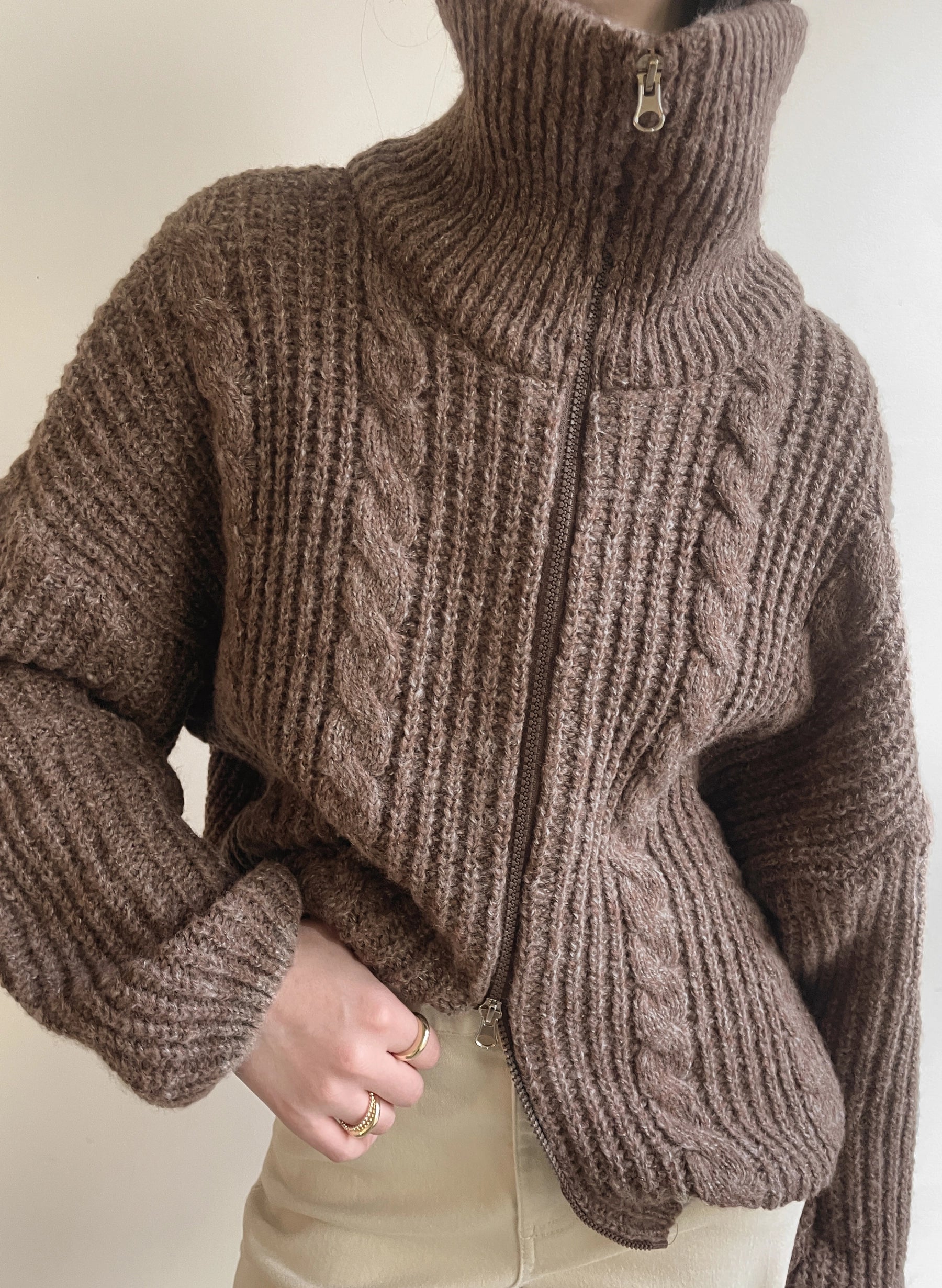 Oversized Zip-up Sweater