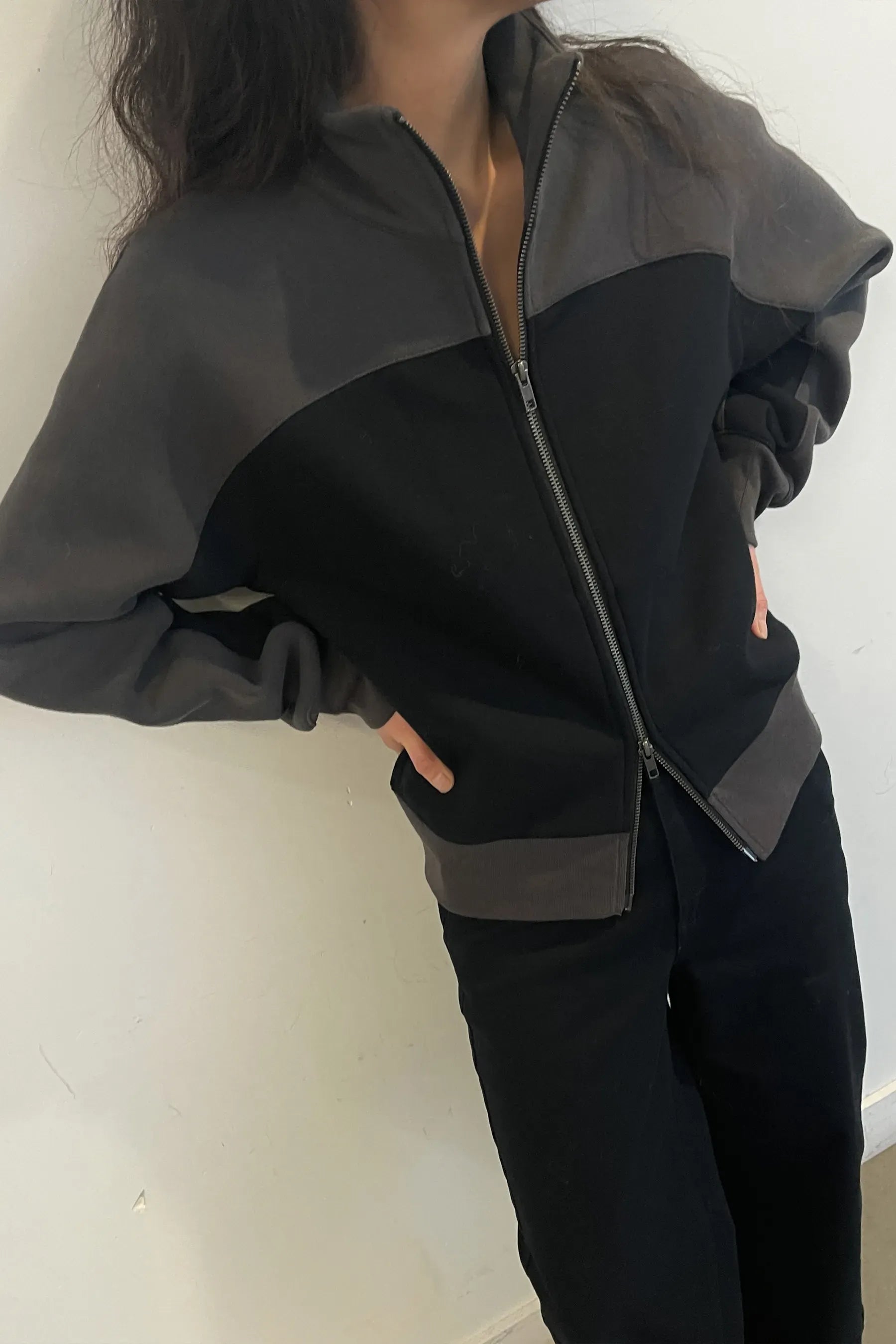 Colour Block Zip-up Jacket