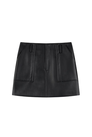 Andy Faux Leather Skirt