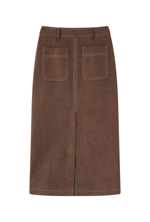 Debbie Suede Pencil Skirt