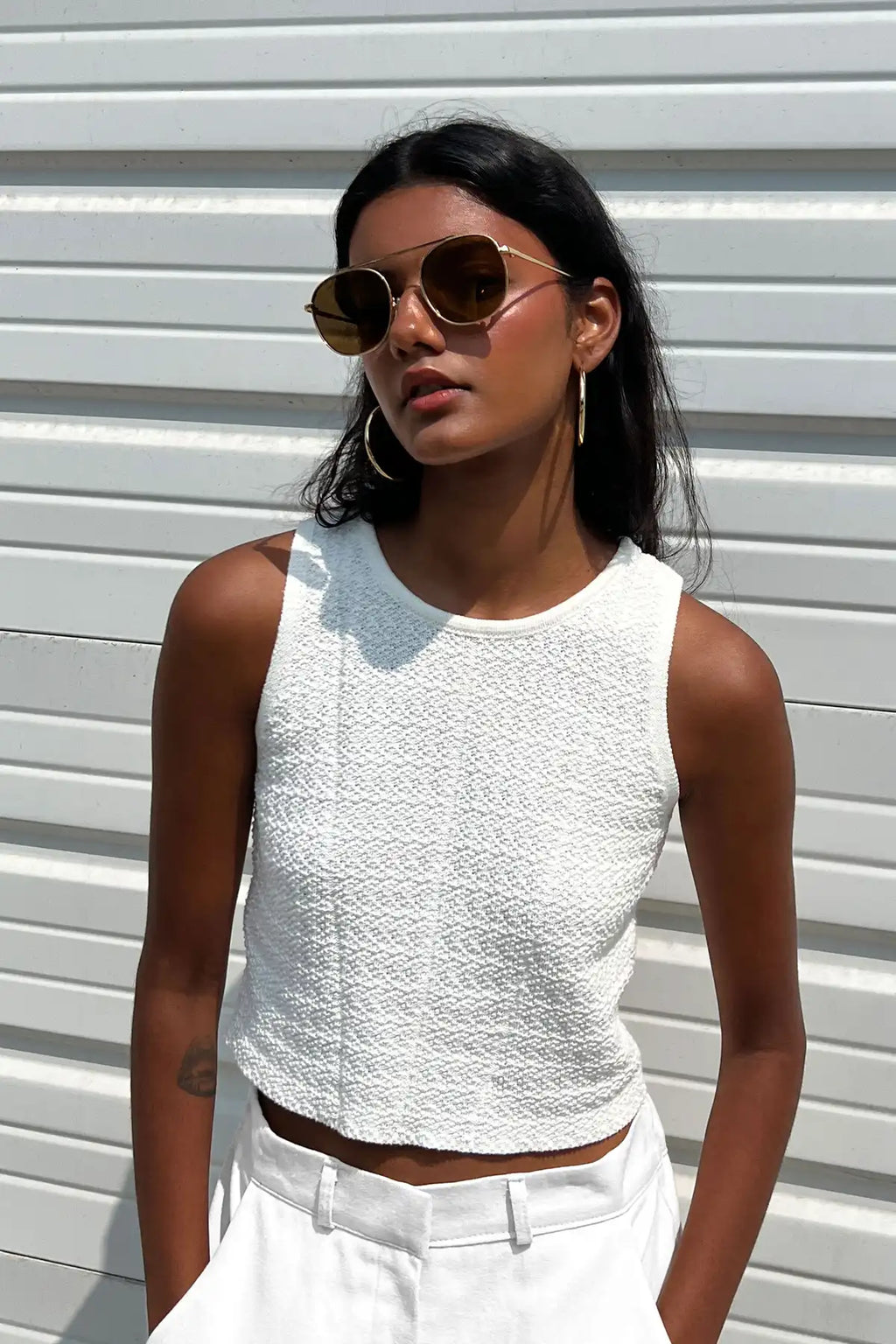 Patterned Cropped Top
