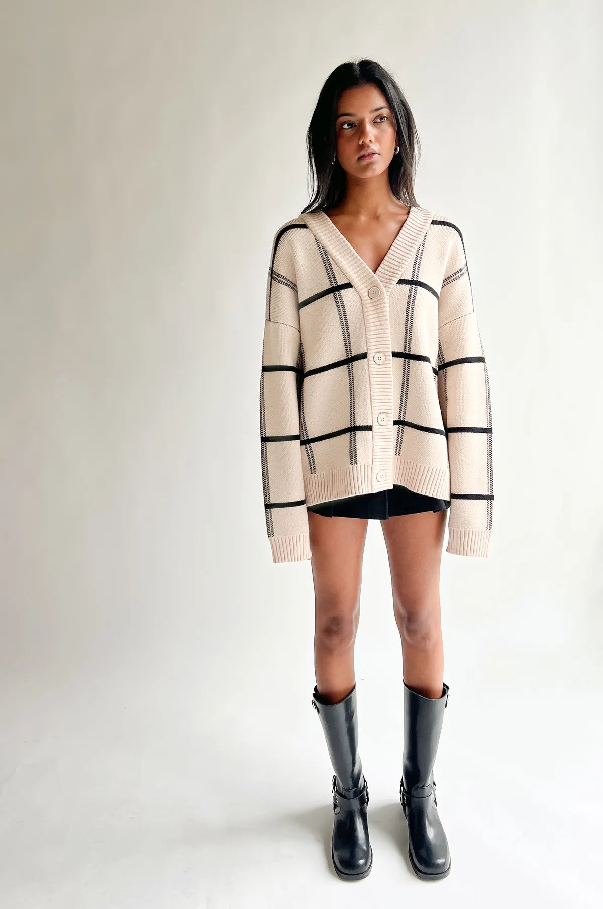 Plaid oversized sweater hotsell