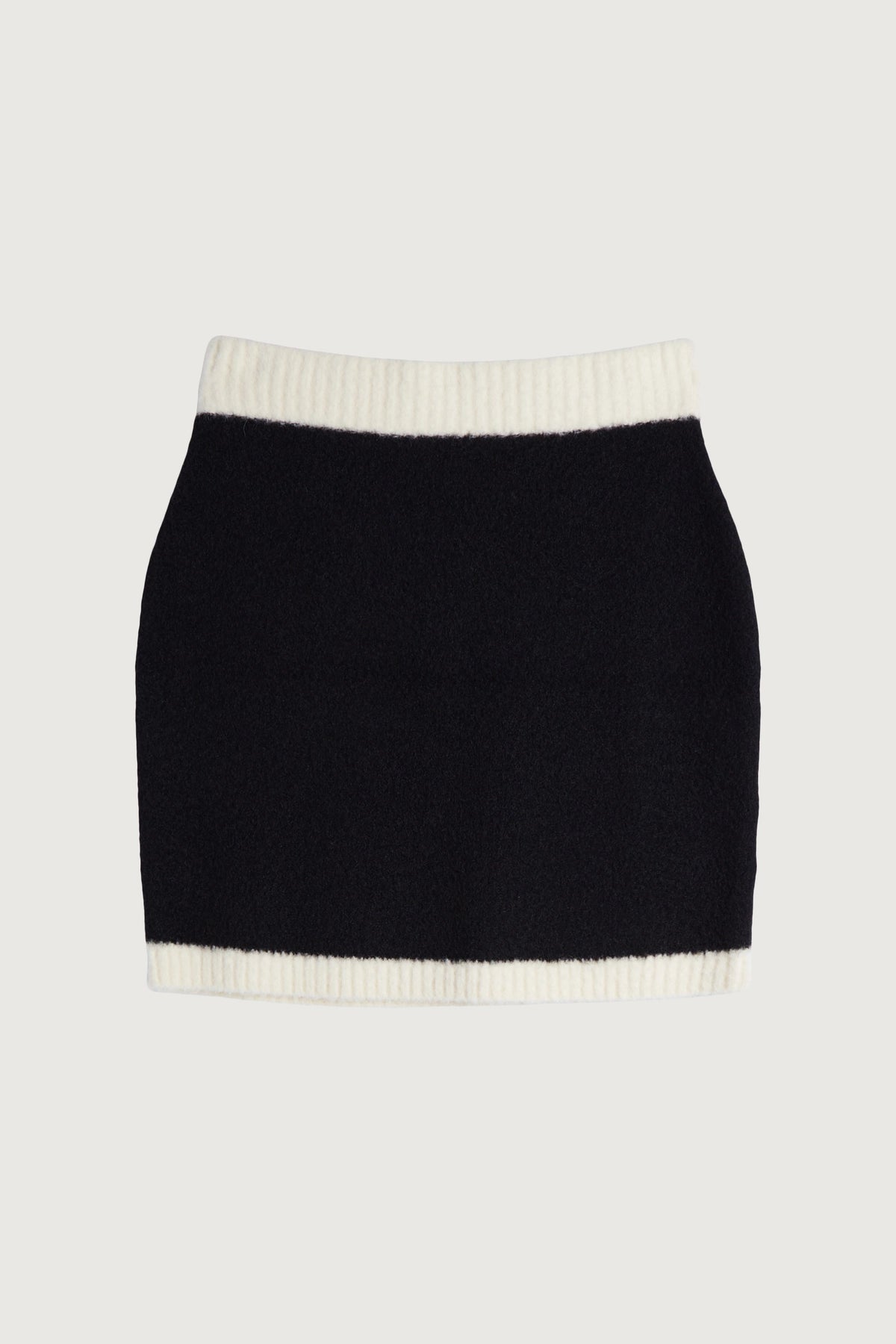 Fuzzy Color Block Mini Skirt