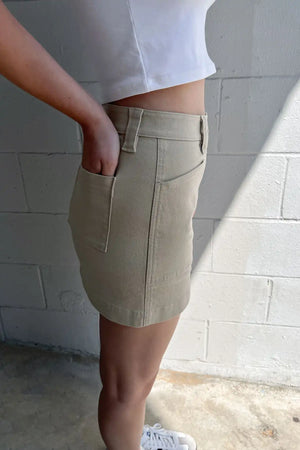 Twill Mini Skirt