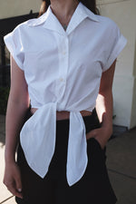 Tie Front Cropped Top