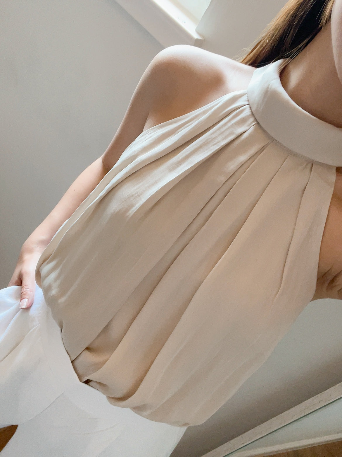 Silky Halter Blouse