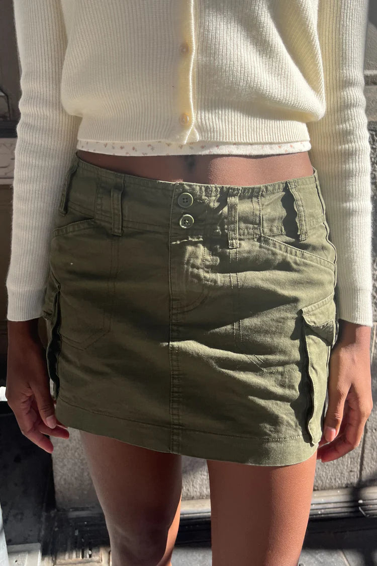 Green cargo mini sales skirt