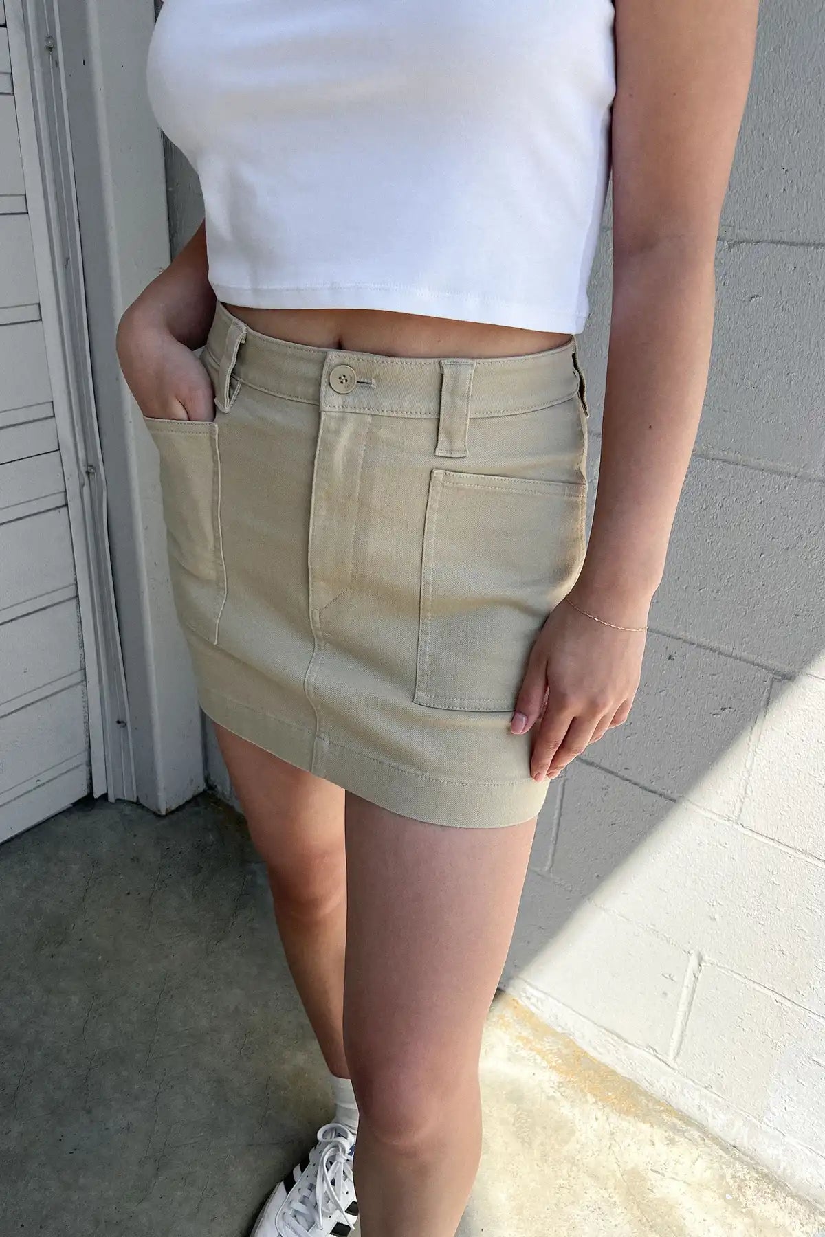 Twill Mini Skirt