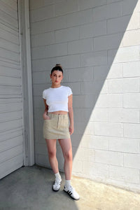Twill Mini Skirt
