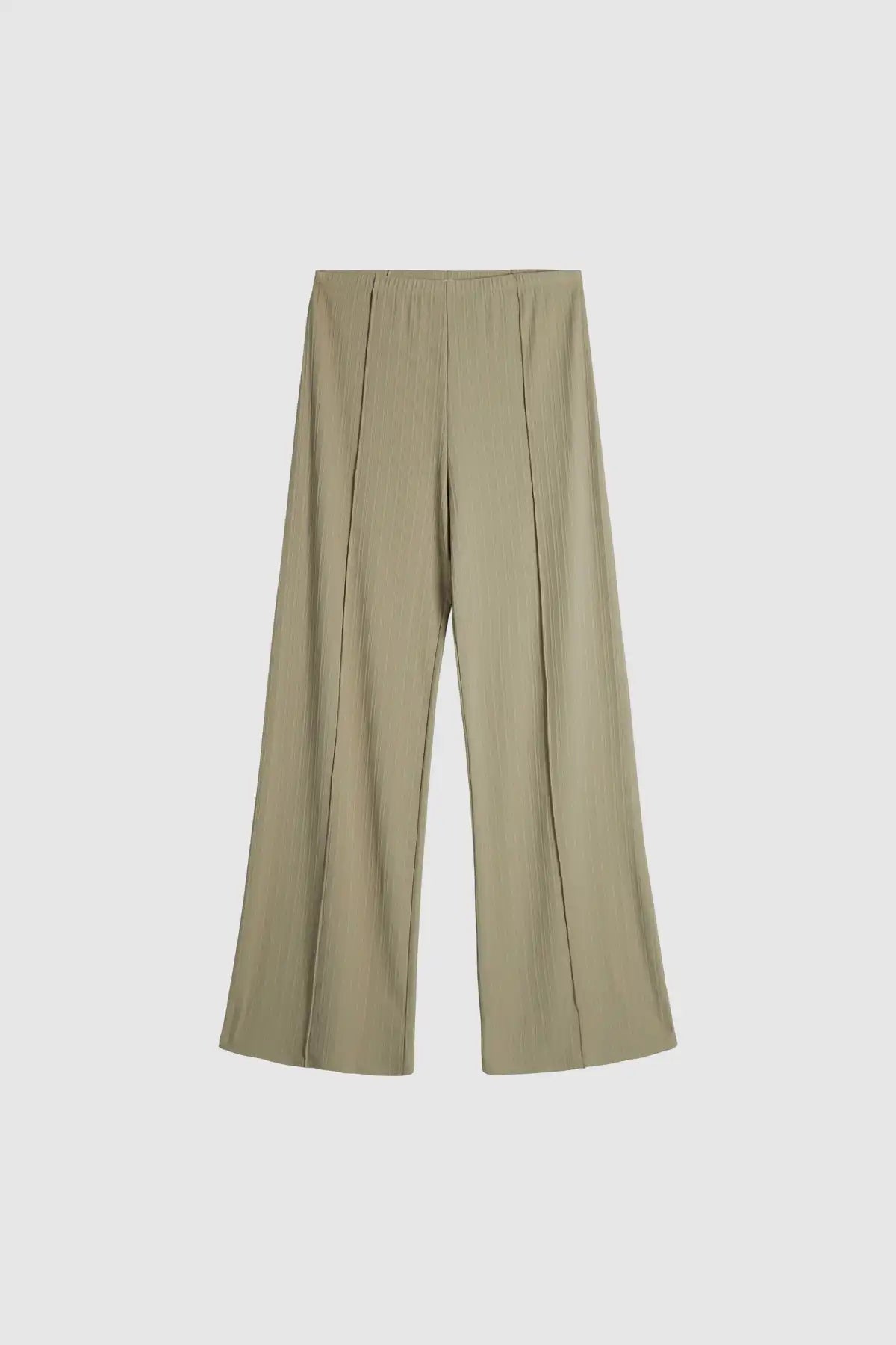 Flared Pants with Stitch Details