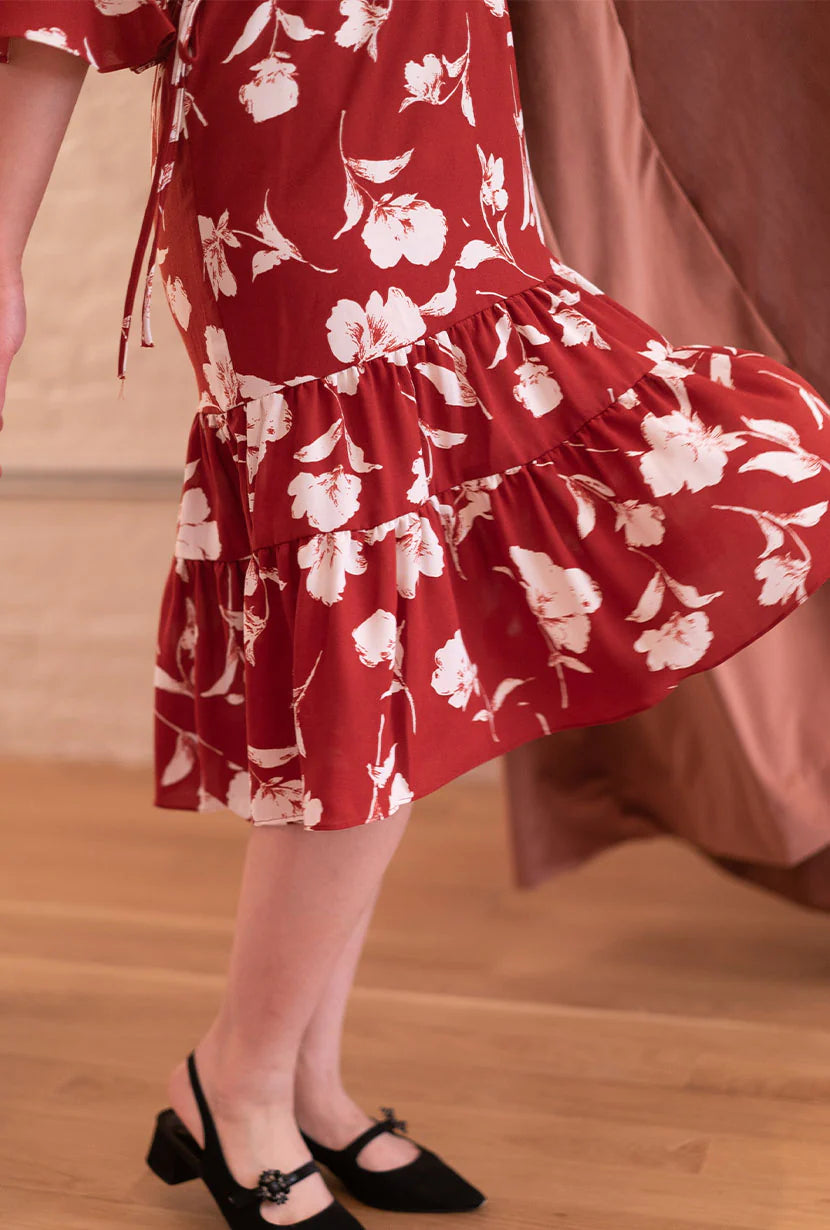 Celina Dress - Red Floral