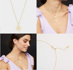Madison Heart Coin Necklace