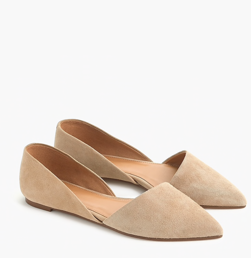 J crew top suede flats
