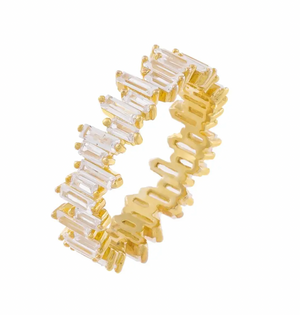 Scattered Baguette Eternity Band