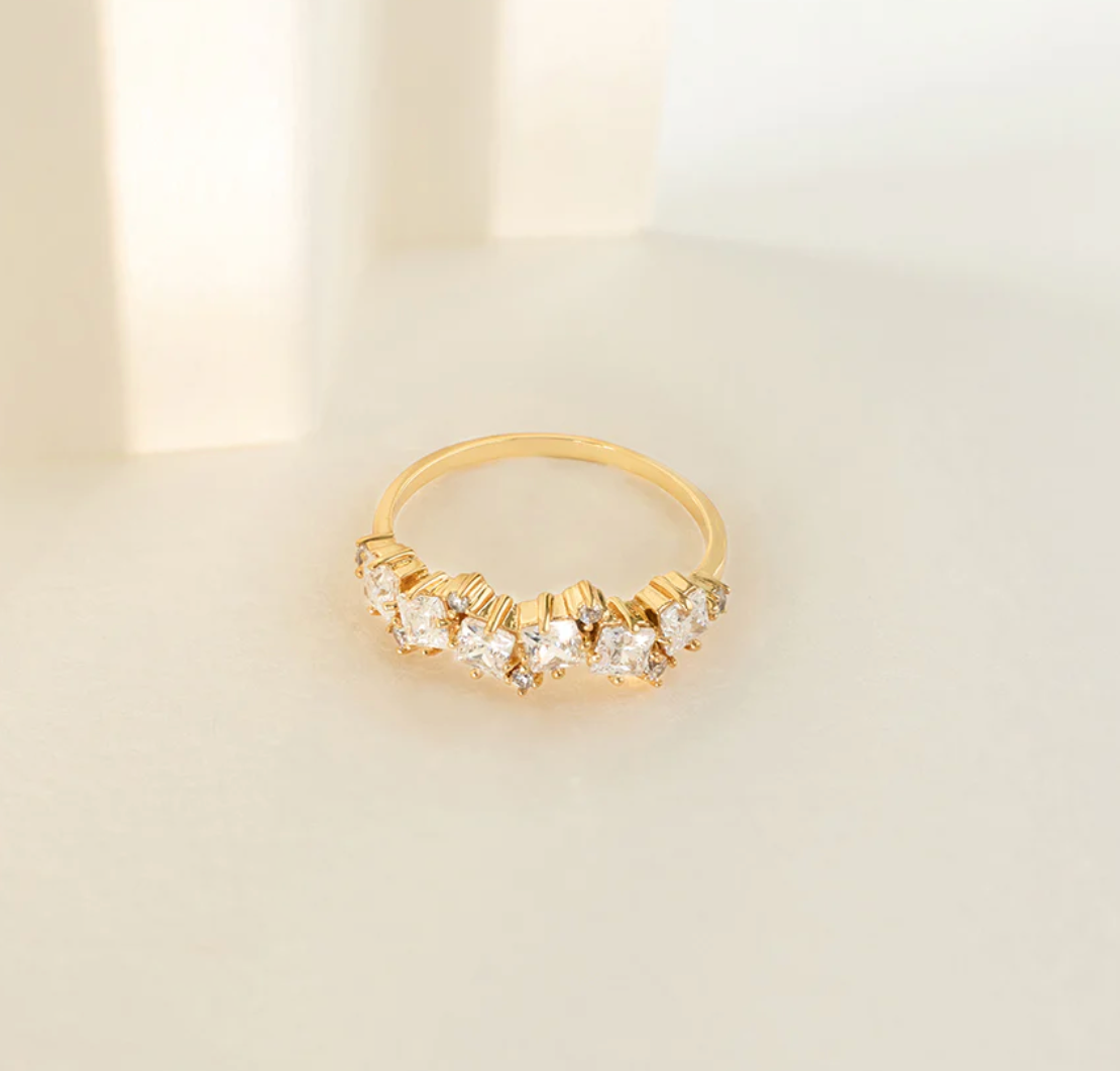Aurora Pave Gold Ring