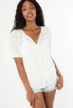 Puff Sleeve Button Down Blouse