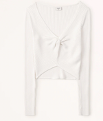 Twist-Front Sweater Top