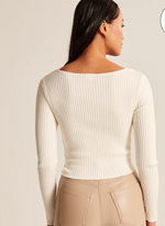 Twist-Front Sweater Top