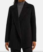 Double Faced Wool-Cashmere Open Front Short Coat