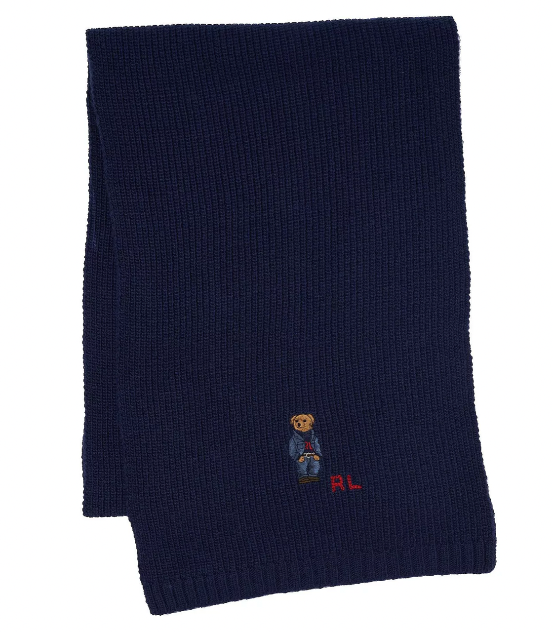 Embroidered Bear Scarf