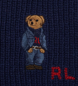 Embroidered Bear Scarf