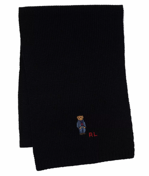 Embroidered Bear Scarf