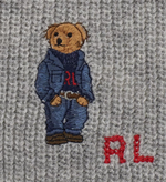 Embroidered Bear Scarf