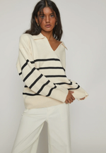 Striped Collared Sweater