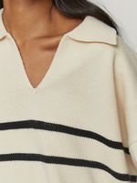 Striped Collared Sweater