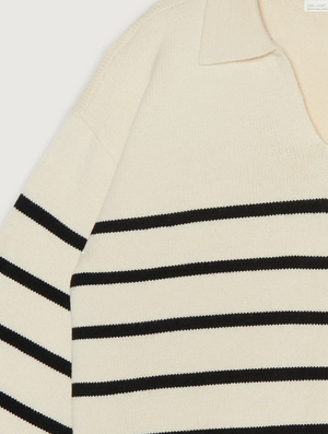 Striped Collared Sweater